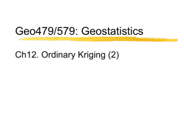 Geo479/579: Geostatistics Ch4. Spatial Description