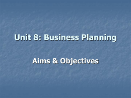 Aims & Objectives - School