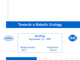 Towards a Robotic Ecology