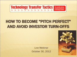 How to Become 'Pitch Perfect' and Avoid Investor Turn-Offs