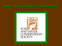 South Carolina Chapter Soil & Water Conservation Society