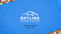 Skyline Overview Starter Slides