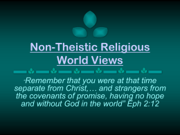 Non-Theistic Religious World Views