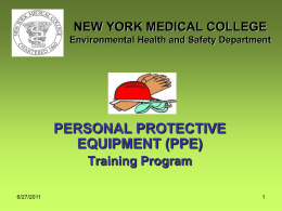NEW YORK MEDICAL COLLEGE Environmental Health and Safety