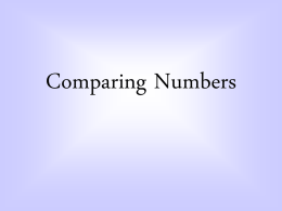 Comparing Numbers - Elaine Fitzgerald