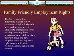 Family Friendly Employment Rights