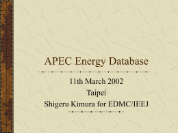 APEC Energy Database