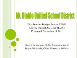 First Interim Budget Presentation 2011-12