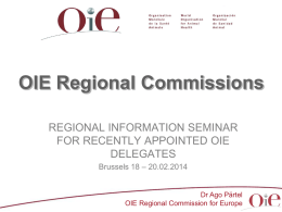 The OIE Regional Commissions