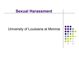 Sexual Harassment - University of Louisiana at Monroe