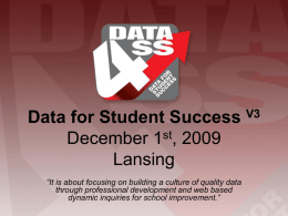 Data for Student Success