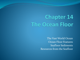 Chapter 14 The Ocean Floor