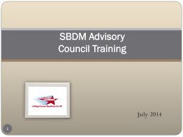 SBDM Advisory S