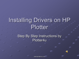 Installing Drivers on HP Plotter