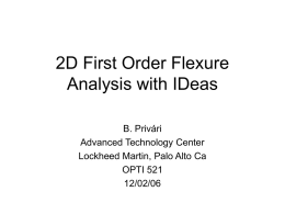 2D First Order Flexure Analysis