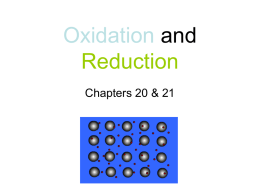 Oxidation and Reduction - Champlain Valley Union High School