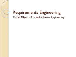 Requirements Engineering - Computer Science Department …