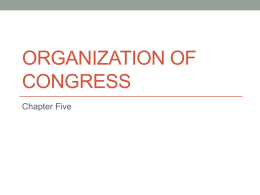 Organization of Congress - Methacton School District