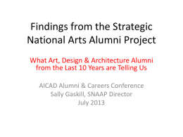 Findings from the Strategic National Arts Alumni Project