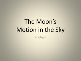 The Moon’s motion in the Sky