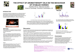 THE EFFECT OF AOMATHERAPY OILS ON THE BEHAVIOUR OF …
