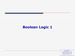 Boolean Logic 1