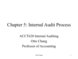 Chapter 5: Internal Audit Process