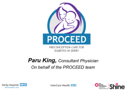 PROCEED (Preconception Care for diabetes in Derby