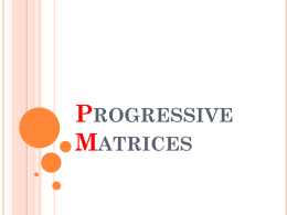 Progressive Matrices - Soegijapranata Catholic University