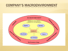Evaluating a company’s external environment