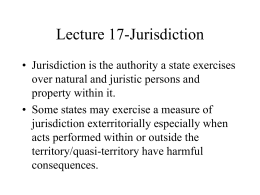 Lecture 17-Jurisdiction