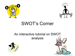 SWOT’s Corner