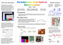 Portable Low Cost Optical Spectrometer