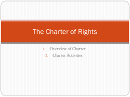 The Charter of Rights - Ms. Thompson's Career Studies and