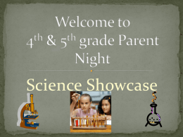 Welcome to 4th & 5th grade Parent Night