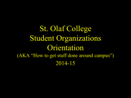 Student Organizations Orientation
