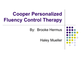 Cooper Personalized Fluency Control Therapy