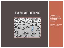 E&M Auditing - Silverdale WA Local AAPC