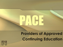 PACE - Federation of Chiropractic Licensing Boards