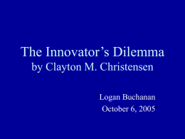 The Innovator’s Dilemma by Clayton M. Christensen