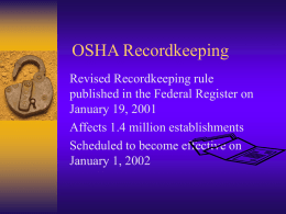 OSHA Recordkeeping 300