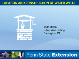 Water Well Location - Penn State Extension — Penn State