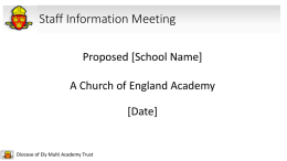 Staff Information Meeting - Diocese of Ely Multi