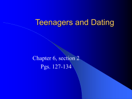 Teenagers and Dating