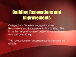 Building Renovation and Improvement