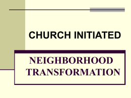 URBAN CARE MINISTRY - Neighborhood Transformation