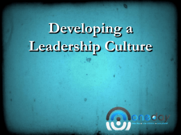 Enlisting and Developing Leaders