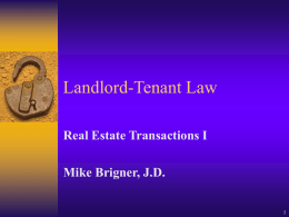 Ohio Landlord-Tenant Law - Sinclair Community College