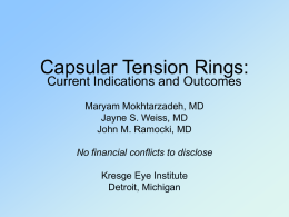 Capsular Tension Rings: