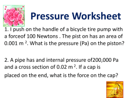 Pressure Worksheet